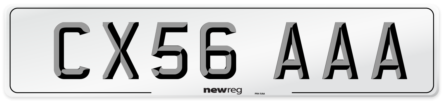 CX56 AAA Number Plate from New Reg